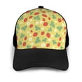 thumbnail image 3 of Yiaed Floral Strawberr Print Baseball Cap Dad Hat Polo Style Plain Blank Adjustable Size, 3 of 5