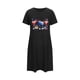 thumbnail image 4 of Camisón corto de talla grande para mujer, camisón de manga corta con estampado de pecho a la moda, camisón para mujer, 4 of 5