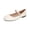 White, variant on Commforr Women's Shoes Dress Shoes for Women Mary Jane Shoes for Women Women's Flats Women's Mary Jane Flats Closed Square Toe Ballet Flat Dressy Comfortable Slip on Shoes Pink 9.5