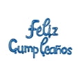 thumbnail image 1 of Kit de globos metálicos con letras cursivas Feliz Cumpleaños color Azul Marino, 1 of 5