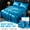 Light blue, variant on 3/4-Piece Luxury Satin Bedding Set, Silky Soft Bed Sheet Set with Deep Pocket Fitted Sheet & Pillowcases(Grey,Queen)