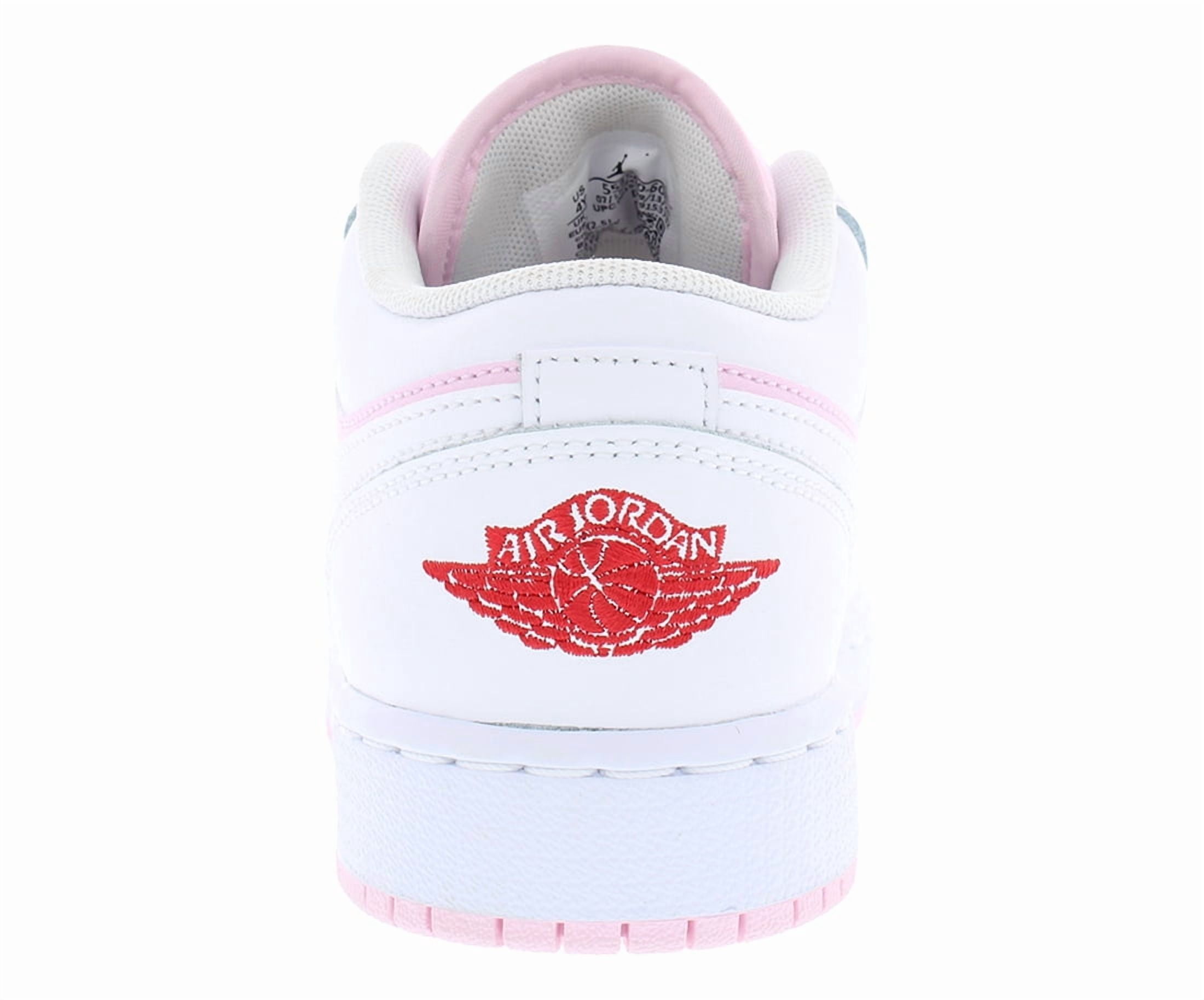 Nike Air Jordan 1 Low GS Girls Shoes Size 7, Color: Pink Foam/White/Fire Red
