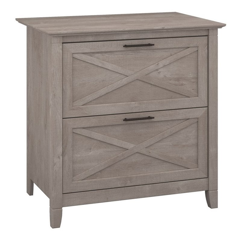 Bush Furniture Key West 2 Drawer Lateral File Cabinet In Washed
