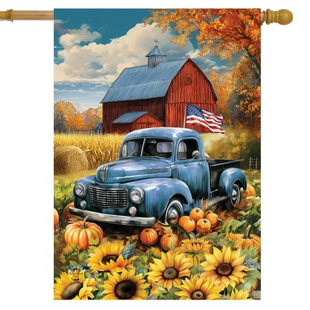 Briarwood Lane American Fall Farm House Flag