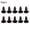 Black2, variant on Bike Frame Screw Hole Plugs, M5 Water Bottle Cage Caps, Cycling Thread Protector, Rubber Dust Cover for Road Mountain Bicycle Rust Prevention (10pcs)