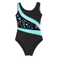 thumbnail image 3 of Manyakai Girls Gymnastics Leotard Sleeveless Ballet Dance Training Exercise Athletic Bodysuit Unitard Black Stars 10, 3 of 5