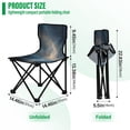 thumbnail image 3 of 600D Oxford Camping Chair Portable Foldable Chair Supports 220 lbs for Picnic, Fishing, Backpacking Golden Nebula, 3 of 8