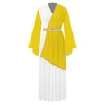 thumbnail image 3 of iiniim Womens Halloween Roman V Neck Queen Princess Ancient Toga Gown Fancy Dress Yellow XL, 3 of 7