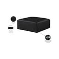 thumbnail image 2 of Meridian Furniture Cube Black Vegan Leather Ottoman, 2 of 5