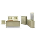 thumbnail image 2 of East West Furniture Louis Philippe 5 Piece Queen Size Bedroom Set in Metallic Gold Finish with Queen Bed,Nightstand ,Dresser, Mirror,Chest, 2 of 3