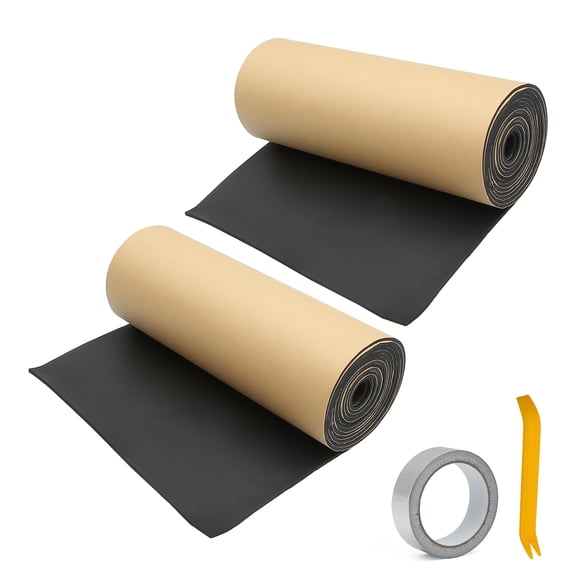 Unique Bargains Sound Deadening Mats 157mil 4mm 36sqft Heat Insulation Pad Universal for Car Self Adhesive Foam