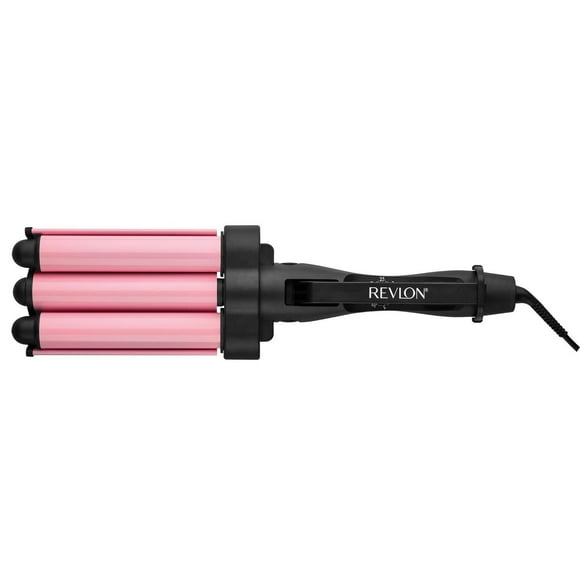 Revlon Wave Master 3 Barrel Ceramic Jumbo Waver/Hair Crimper, Pink