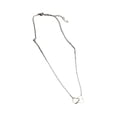 thumbnail image 3 of Collar de doble corazón, gargantilla minimalista de cadena con colgante de corazón. Plata, 3 of 8