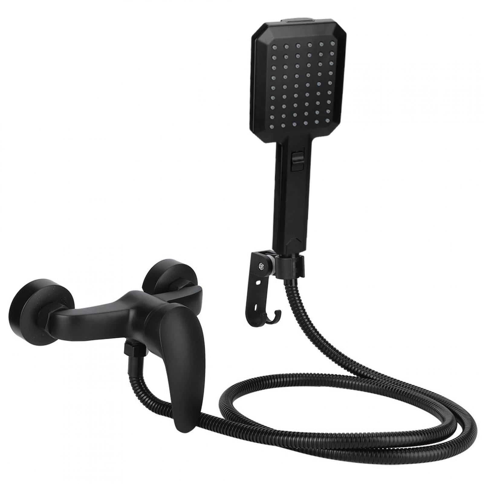 ESTINK Shower System,Shower Sprayer,G1/2 Black Wall‑Mounted 2‑In‑1 Hand