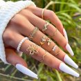 thumbnail image 2 of HOT Crystal Alloy Rings Set For Women Jewelry Adjustable Ring For Girls Punk Accessories Fashion Jewelry, 2 of 5