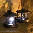 thumbnail image 3 of Solar LED Light Rotating Lighthouse Landscape Lamp Garden Decoration (A), 3 of 9