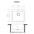 thumbnail image 2 of Ruvati RVM5021 21 in. 16 Gauge Stainless Steel Single Bowl Drop in Top Mount Bar Prep Kitchen Sink, Silver, 2 of 7