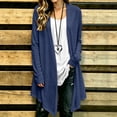thumbnail image 2 of Casual Cardigans for Women Solid Linen-cotton Long Sleeve Cardigans for Daily Wear, 2 of 7
