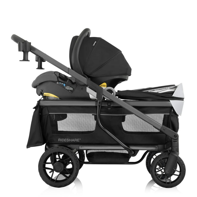 Evenflo Shyft Rideshare All-Terrain Performance Stroller Wagon (Sterling Black)