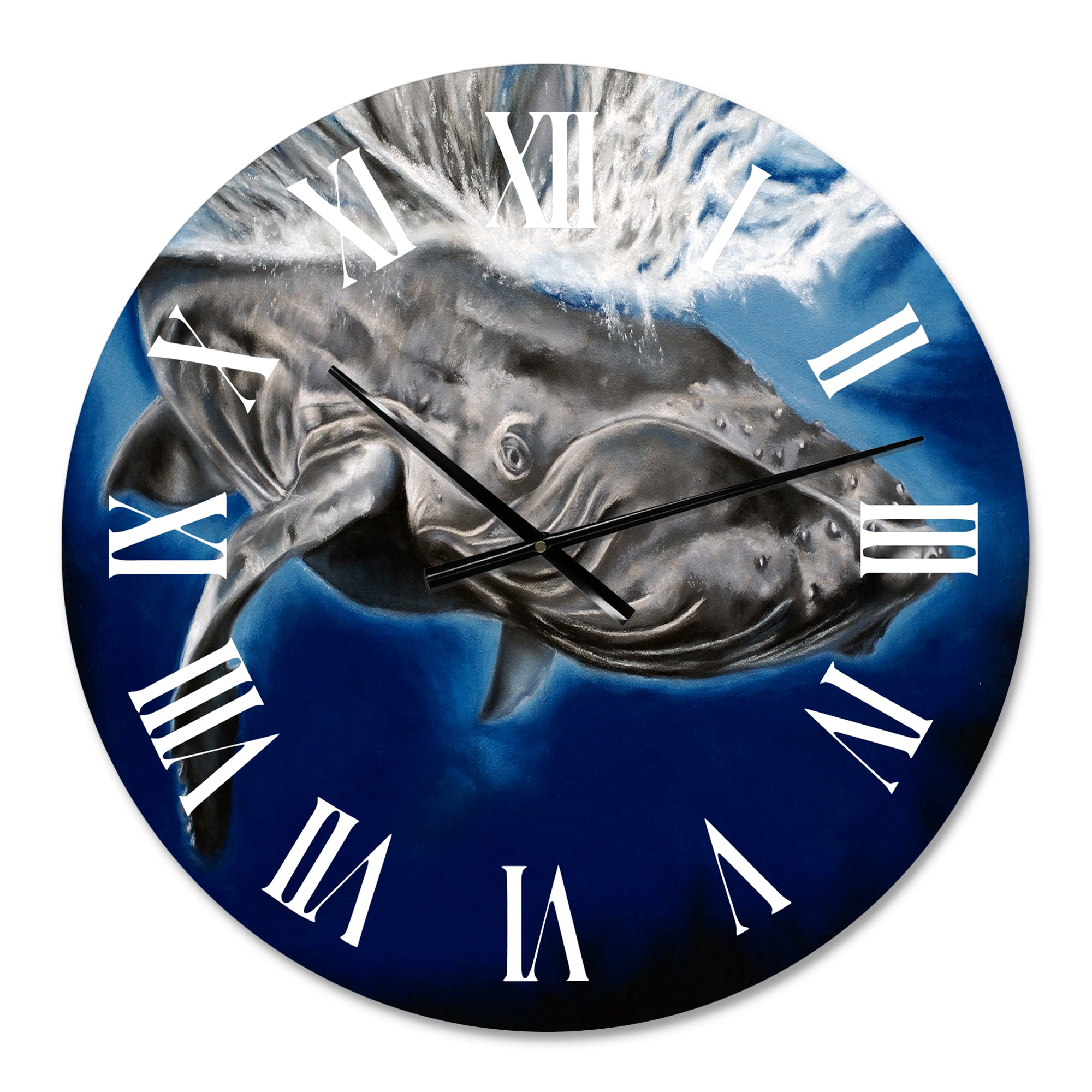 Designart 1 in Quartz Coastal Wall Clock