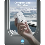 LENCENT European Travel Plug Adapter,International USA to EU outlet adapter with 2 USB 2 Type-C,Foldable Power Plug adapter,8 in 1 usb c wall Charger