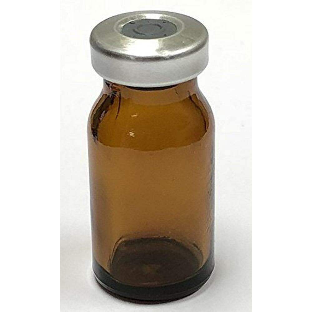 5ml Sterile Amber Injection Vial 25Pk Silver