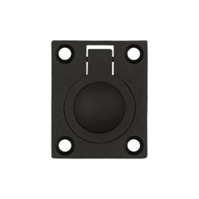 1.75 x 1.37 in. Flush Ring Pull, Oil Rubbed Bronze - Solid