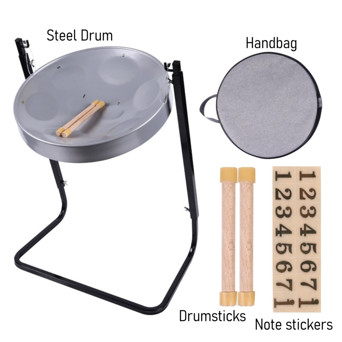 Percussion Instrument of 16Inch Trinidad Steel Drum Tongue Drums with G Minor with Soft Bag