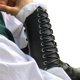 thumbnail image 3 of 2 uds. Muñequera de cuero sintético con parte trasera unisex, brazalete ancho, armadura de brazo, guantelete de cuero, armadura de muñeca, brazaletes de cuero, 3 of 5