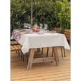 thumbnail image 3 of Outdoor Tablecloth with Umbrella Hole for Patio/Picnic/Party/Camping, Spring Flowers Waterproof Table Cloth Rectangle Table Cover Washable, Pink Cherry Blossom Branches Plants Beige (54"x 80"), 3 of 8