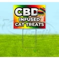 thumbnail image 1 of Cbd Infused Cat Treats (18" x 24") Yard Sign, Includes Metal Step Stake, 1 of 6