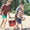 thumbnail image 4 of CAMP-ZERO 10 Liter 10.6 Quart Cooler with 2 Molded In Cup Holders, Coral, 4 of 10