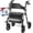 Silver, variant on Walkers for Seniors, Z21 Rollator Walker with Seat Supports 350lb, 8" Big Wheels for Terrain, Arc Seat & 6" Ultra Backrest Foldable Walker, Dual Height Adjustment, Lightweight 2025