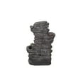 thumbnail image 3 of 18.25" Brown Multi Level Rock Outdoor Garden Fountain, 3 of 5