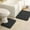 Black, variant on Vfedsrsge 2-Piece Christmas Bathroom Mat Set - Absorbent Polyester Non-Slip Floor Mats for Toilet & Entrance - Gray, Modern Style, Quick Drying - 60x40cm & 40x50cm