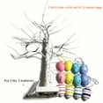 thumbnail image 3 of Lighted Easter Tree Decor, 23.62" White Birch Tabletop Tree with 12 Painted Easter Egg Ornaments, Spring Decoration for Home Party Classroom Bedroom (Battery Operated), 3 of 7