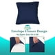 thumbnail image 4 of Juego de fundas de almohada Euro 26 x 26, azul marino, 600 hilos, 100% algodón, x2, 4 of 7