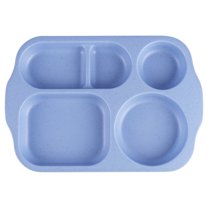 TACILIP Wheats Straw Children's Meal Plates Student Five Meal Plates Thickened Cafeteria Partition Tableware Multi Lunch Plates Plates, Gifts for Mom