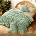 thumbnail image 2 of U by Bedsure Tufted Boho Comforter Set, 3 Pieces Farmhouse Shabby Chic Embroidery Bed Set, Soft Jacquard Comforter for All Seasons,King,Aqua Gray, 2 of 6