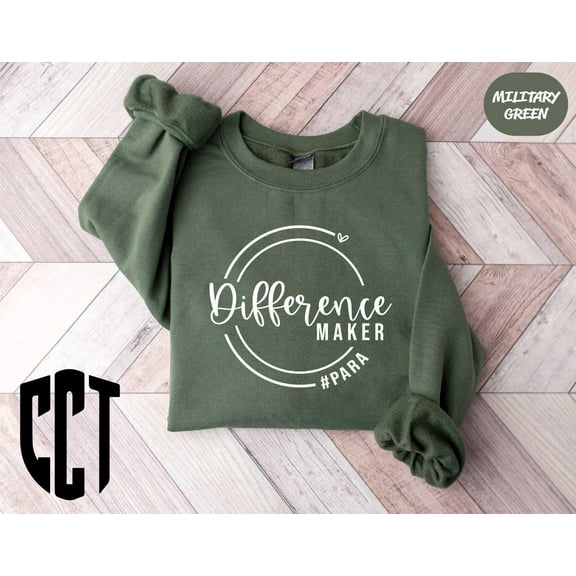Para Difference Maker Sweatshirt,Para Shirt,Paraprofessional Shirt,Teacher Shirt,Teacher Appreciation,Para Squad Tee,School Counselor Gift TSHIRT All Size S-5XL