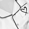 thumbnail image 4 of MEZZALL Girls Sleepwear Set 2pcs Tween Heart Print Lapel Short Sleeve Shirts Tops Shorts Pajamas Sets Soft Pajamas Sets Tops And Shorts Comfortable Loungewear For Kids Soft Nightwear, 4 of 5