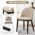 thumbnail image 4 of GARVEE Upholstered Dining Chairs Set of 4,Mid-Century Modern Dining Chair with Rubberwood Legs,Beige, 4 of 8