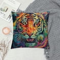 thumbnail image 2 of Orinice Tiger Graphic Decorative Throw Pillow Cover for Home Couch Living Room Bed Sofa - Short Plush Material - Invisible Zipper Closure - 1PC 18x18in, 2 of 5