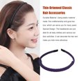 thumbnail image 2 of Hair Accessories with Teeth Classic Elastic Simple Headband Clothes Matching Accessory Shower Hairband for Adult Lady Female Use Dark Purple, 2 of 5