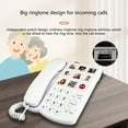 Apooke Button Landline Telephone for Elderly Hands Freely Speaking