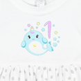 thumbnail image 4 of Inktastic Happy 1st Birthday with Cute Narwhal Stars and Bubbles Girls Baby Dress, 4 of 5