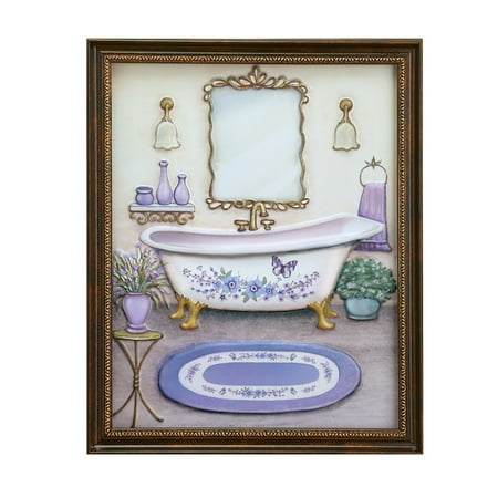 Lavender Bathroom Framed Wall Art Decoration Lavender Bathroom Framed Wall Art Decoration