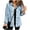 Light Blue, variant on uublik Jean Jackets for Women Dark Blue Casual Long Sleeve Button Down Classic Jacket Fall Coat