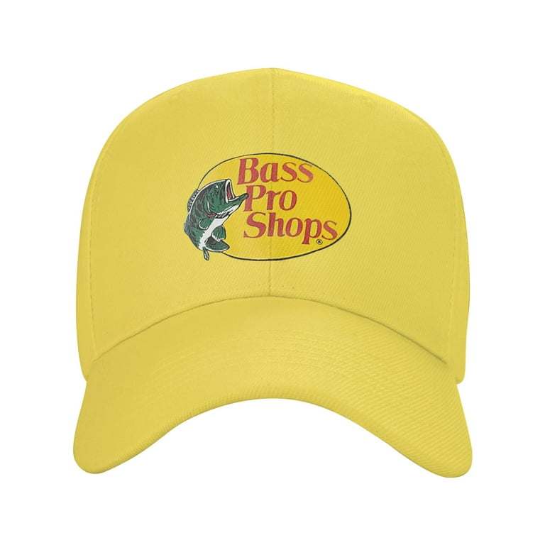Bass Pro Shop Casquette Yellow Adjustable Mesh Baseball Cap for Hat Fishing  Hat Unisex