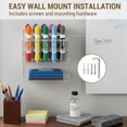 thumbnail image 5 of MyGift Wall-Mounted 2-Tier Clear Acrylic 10 Slots Dry Erase Whiteboard Marker and Eraser Holder, 5 of 7
